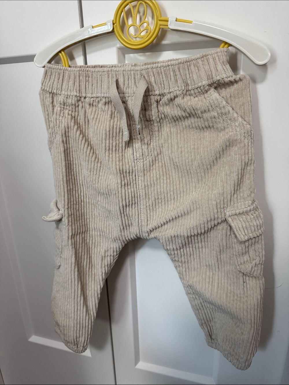 Next Direct Kids Beige Corduroy Cargo Trousers